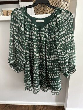 Green Summer Blouse Size S